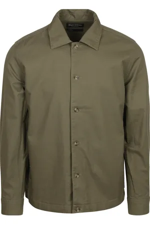 Marc O’ Polo Surchemise Mix Lin Olive Vert Vert foncé