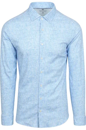 DESOTO Chemise Kent Monochrome Rayures Bleu clair Bleu