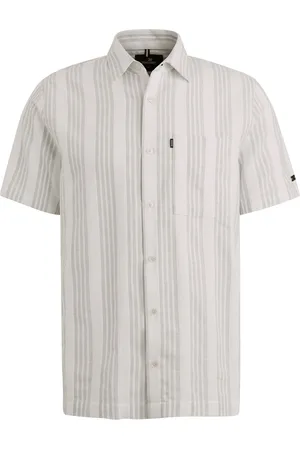 Vanguard Short Sleeve Chemise Dobby Rayures Vert Blanc