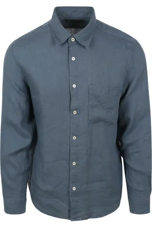 Marc O’ Polo Chemise De Lin Foncé Bleu Bleu foncé