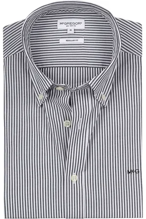 McGregor Chemise Poplin Rayures Marine Bleu Bleu foncé