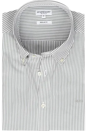 McGregor Chemise Poplin Rayures Sage