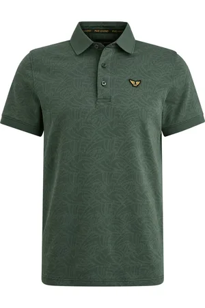 PME Legend™ Poloshirt Jacquard Jersey Olive Vert Vert foncé