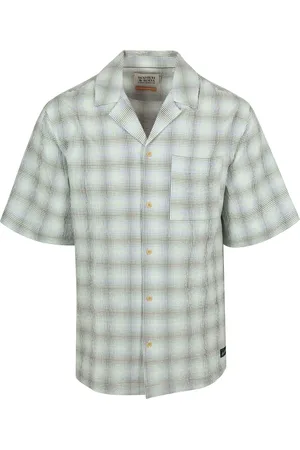 Scotch&Soda Chemise Manches Courtes Seersucker A Carreaux Multicolor Vert Multicoloré