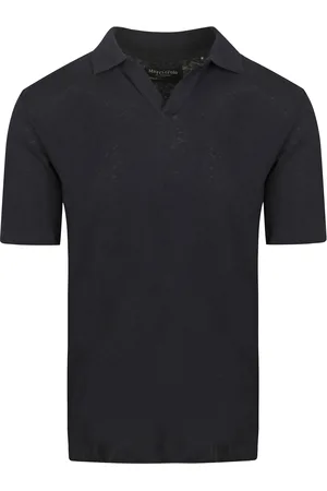 Marc O’ Polo Polo Riva Mix De Lin Marine Bleu Bleu foncé