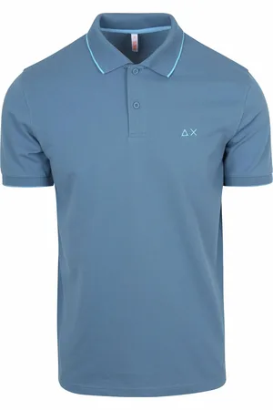 sun68 Polo Petites Rayures Collar Avio