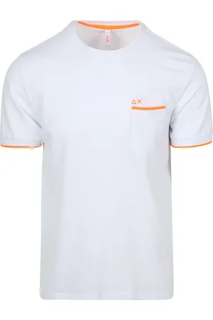 sun68 Piqué T-Shirt Fluo Rayures Blanche