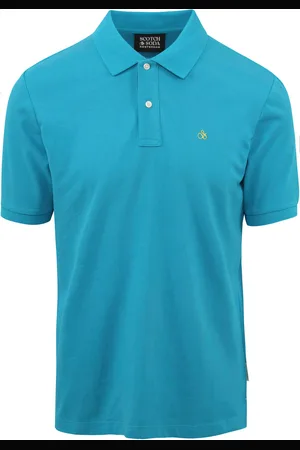 Scotch&Soda Polo Piqué Bleu Turquoise