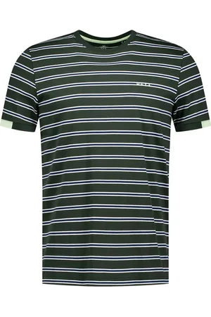 New Zealand Auckland NZA T-shirt Noel Stripes Forest Green Vert Vert foncé