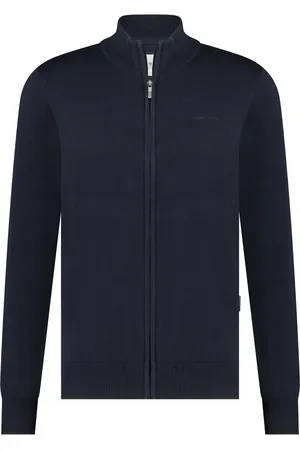 State of art Cardigan Plain Marine Bleu Bleu foncé