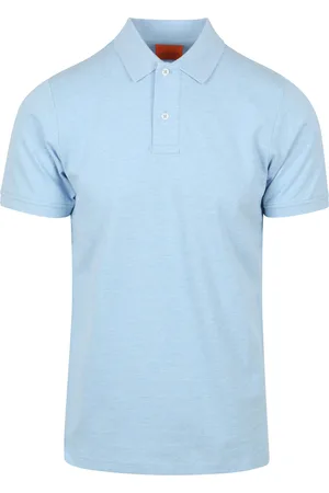 Suitable Polo Mang Clair Bleu clair Bleu
