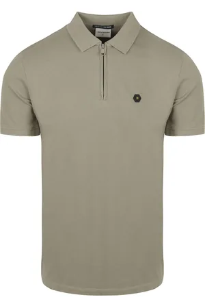 No Excess Half Zip Poloshirt Piqué