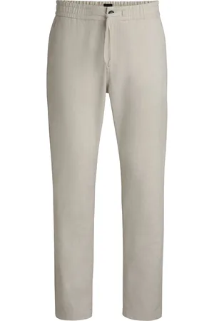 HUGO BOSS Chino Sanderson Linen Blend Ecru