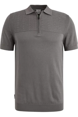 Cast Iron Half-Zip Polo Structure Anthracite Gris
