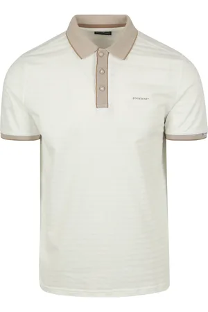 State of art Poloshirt Jersey Structured Stripe Blanche Blanc Blanc cassé