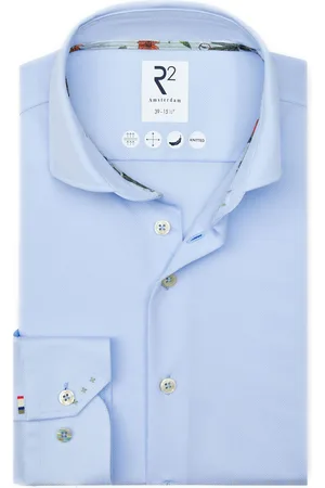 R2 Amsterdam R2 Chemise Japanese Knitted Manches Courtes Clair Bleu clair Bleu