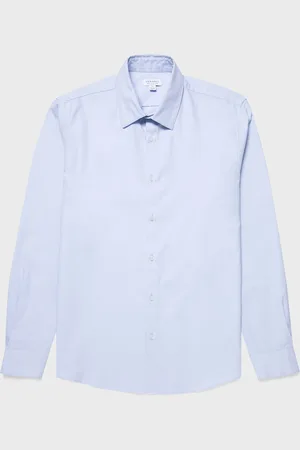 Sunspel Chemise Oxford Bleu