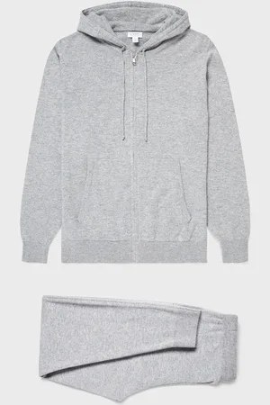 Sunspel Ensemble détente en cachemire Gris