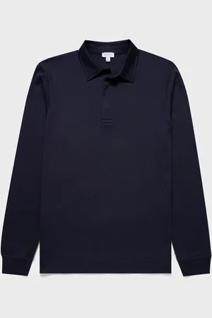 Sunspel Polo de rugby épais Bleu marine