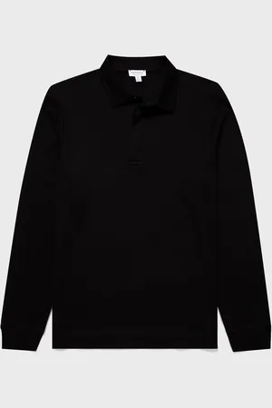 Sunspel Polo de rugby épais Noir