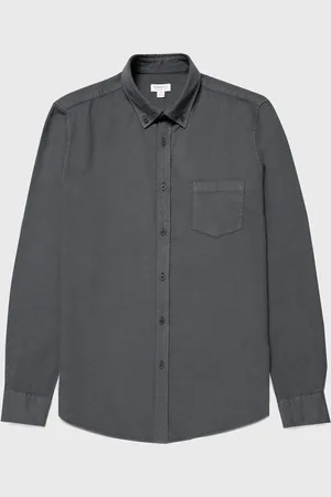 Sunspel Chemise boutonnée en flanelle Vert