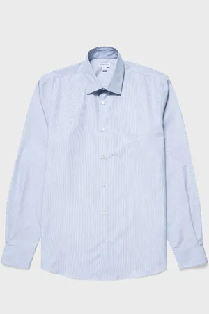 Sunspel Chemise en coton Sea Island Bleu