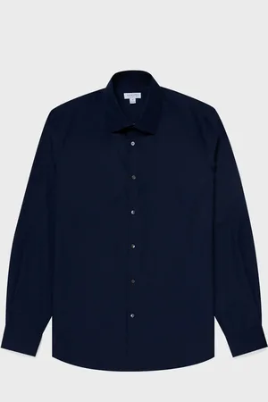 Sunspel Chemise en coton Sea Island Bleu marine