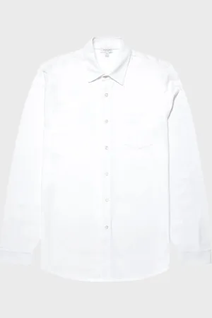 Sunspel Chemise en piqué Supima Blanc