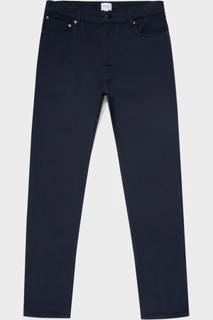 Sunspel Pantalon 5 poches en coton coutil Bleu marine