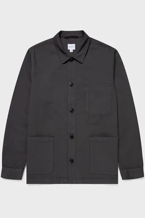 Sunspel Veste en coton et lin à deux poches Gris
