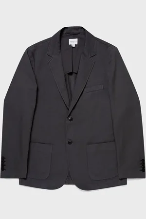 Sunspel Blazer déstructuré en lin et coton Gris