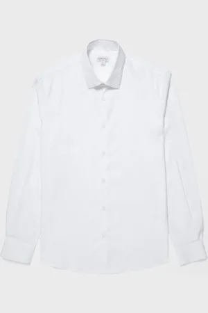 Sunspel Chemise en coton extensible Blanc
