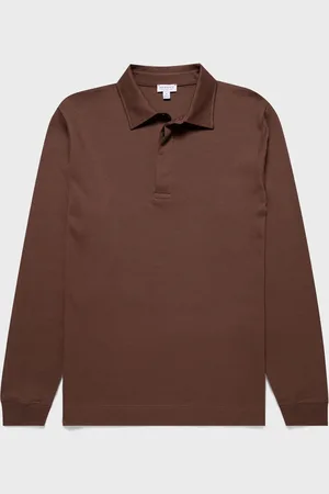 Sunspel Polo de rugby épais Brun