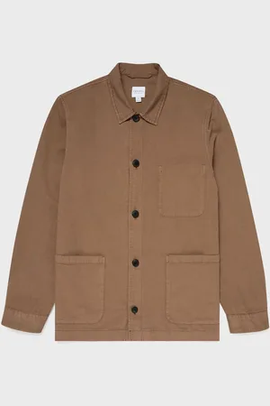 Sunspel Veste en coton et lin à deux poches Brun
