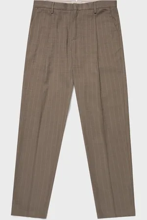Sunspel Pantalon à plis en coton et raphia