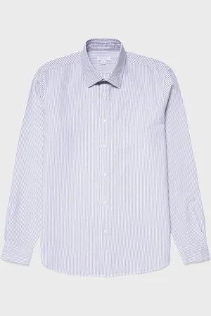 Sunspel Chemise Oxford Bleu
