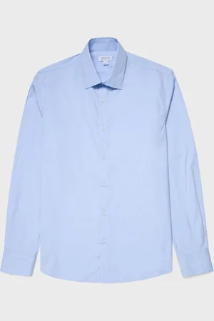 Sunspel Chemise en coton extensible Bleu