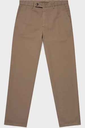 Sunspel Pantalon en lin et coton Brun