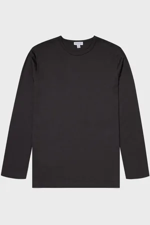 Sunspel T-shirt confort à manches longues Gris