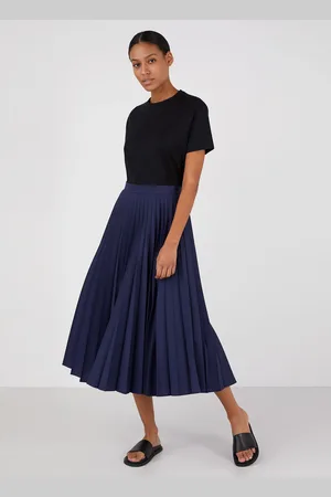 Sunspel Jupe plissée Bleu marine
