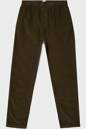 Sunspel Pantalon à cordon de serrage en velours côtelé Vert