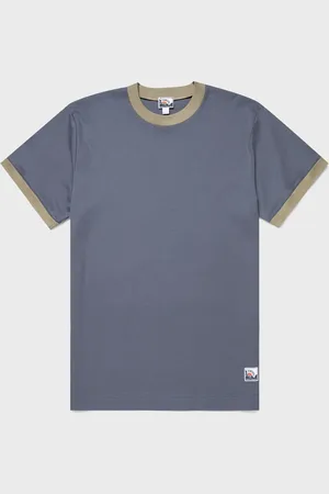 Sunspel T-shirt brossé carbone x Nigel Cabourn Bleu