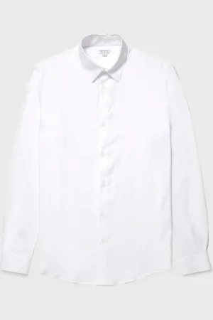 Sunspel Chemise en flanelle de coton Blanc
