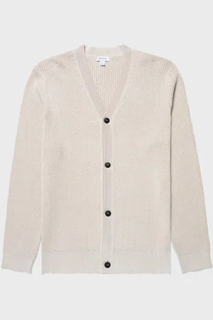 Sunspel Cardigan en maille texturée