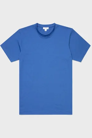 Sunspel T-shirt épaisseur moyenne Riviera Bleu
