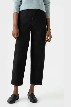 Sunspel Pantalon fuselé en denim Noir