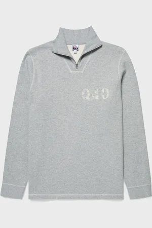 Sunspel X Nigel Cabourn Sweatshirt avec demi zip Gris
