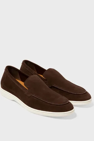 Sunspel Mocassins en daim Brun