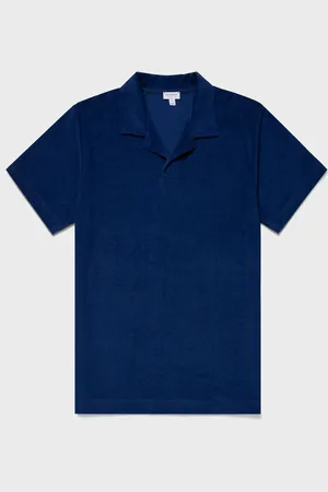 Sunspel Polo en tissu éponge Bleu