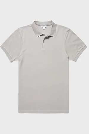 Sunspel Polo piqué Gris
